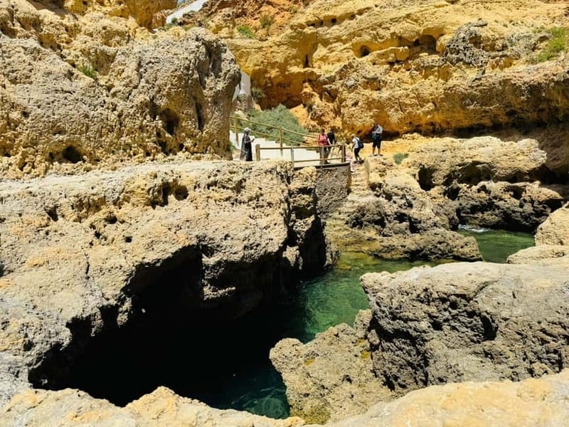 Algarve Adventures from Lisbon + Benagil Cave Boat Tour! - Carvoeiro and Algar Seco: cliff-jump energy and sea-breeze paths
