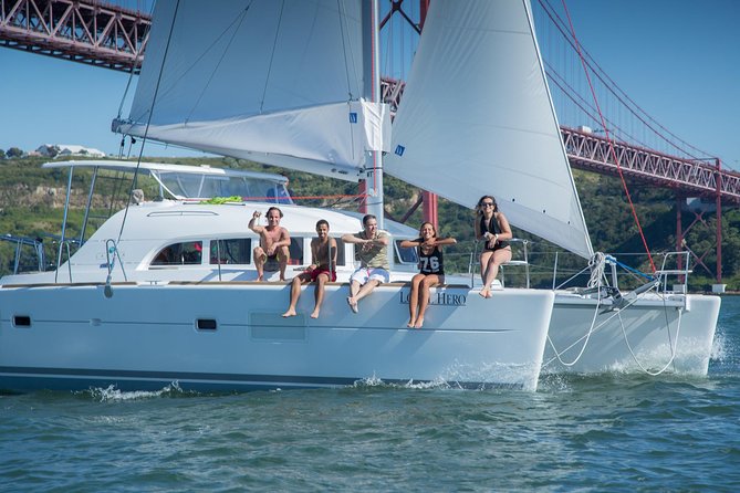 Brunch and Open Bar in a Private and Luxurious Catamaran - What you’ll see: 25 de Abril Bridge to MAAT