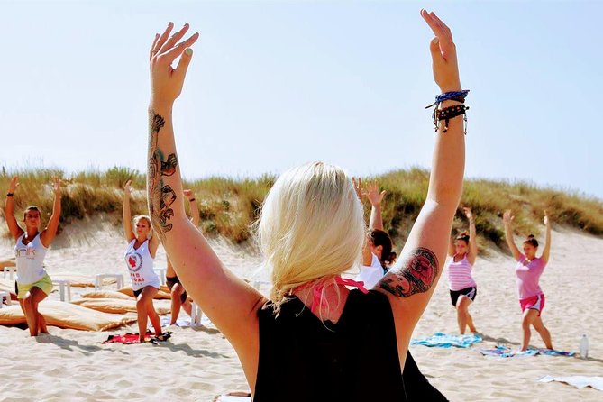 Costa da Caparica Surf and Yoga from Lisbon - Costa da Caparica cliffs and the Tagus meet the sea
