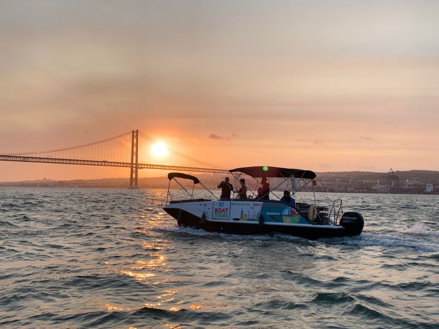 Lisbon: City Boat Cruise Daytime/Sunset/Night with Champagne - Champagne and Water Aboard: Small Inclusion, Big Payoff