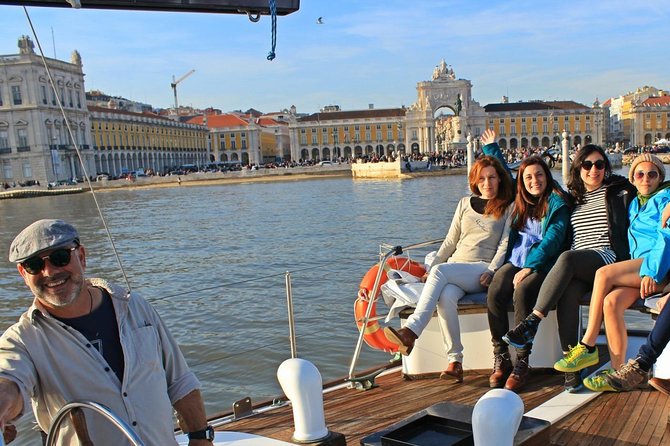 Lisbon - Daylight or Sunset on a Vintage Sailboat - Almada’s riverfront and marisqueiras: seafood houses and a wide-open view