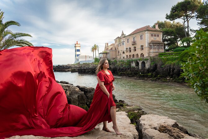 Lisbon Flying Dress & Fashion Photoshoot at iconic places - The 2-Hour Flow: Dressing Tent, Guided Poses, and the Flying Dress Moment
