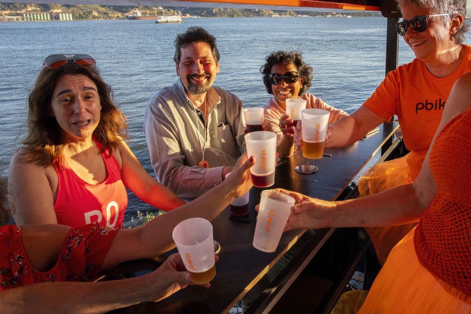 Lisbon: Fun Beer Bike by the Seafront - Belem sights on the route: Tower, Discoveries, and MAAT pass-by