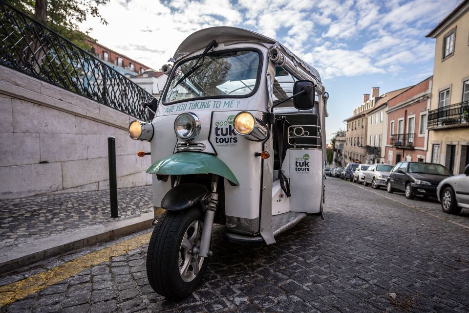 Lisbon: Guided Tuk-Tuk Tour Along the Historic Tram Line 28 - Campo das Cebolas, Praça Luís de Camões, and Jardim do Príncipe Real