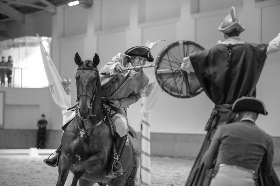 Lisbon: Morning of Equestrian Art with Lusitano Horses - Nora Patio: rehearsals with period atmosphere (and easier photo rules)
