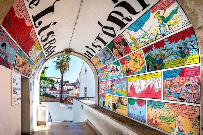Lisbon Street Art - Private Guided Tour in a Electric Tuk Tuk - Stop 5: Miradouro das Portas do Sol and the painted history arch