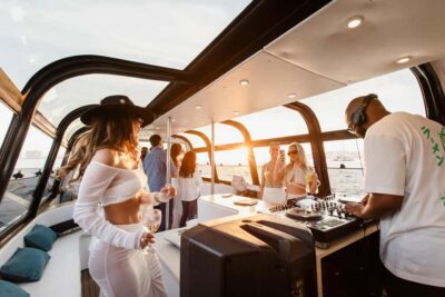 Lisbon: Sunset/Night Boat Party with Open Bar, Snacks & DJ - Where You Meet: Gate #3 at Doca de Santo Amaro