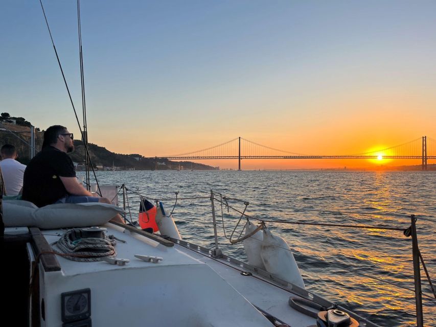 Lisbon Sunset Sensations 2h Cruise - Sunset sailing back to Alcântara: wine in hand, light shifting fast