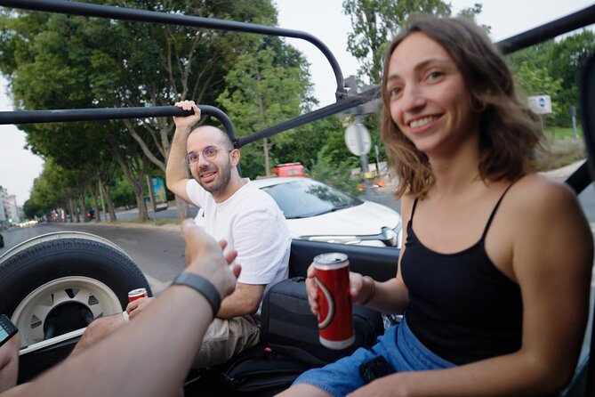 LISBON SUNSET TO NIGHT in Vintage Jeep with FOOD & DRINKS - MAAT after-hours: art, architecture, and a former power station