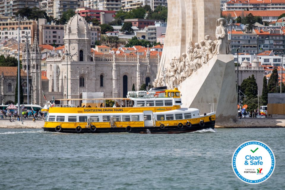 Lisbon: Tagus River Yellow Boat Cruise - Belém Tower and the Monument to the Discoveries area