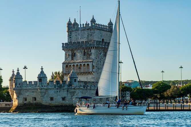 Romantic Private Sailboat in Lisbon for couples - Belém Tower from the Tagus: UNESCO fort views in motion