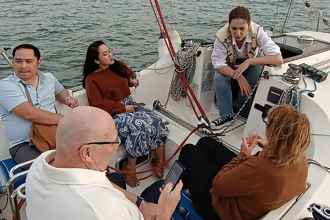 Sunset sailing boat trip in Lisbon with snacks - Bridges and the long river sweep: Vasco da Gama to 25 de Abril